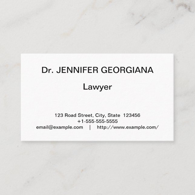 Vintage, Classic Professional Business Card (Front)
