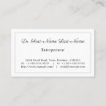 [ Thumbnail: Vintage & Classic Professional Business Card ]