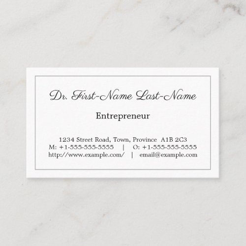 Vintage  Classic Professional Business Card