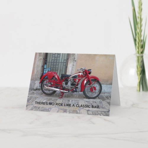 Vintage Classic Rider Motorcycle Birthday Card