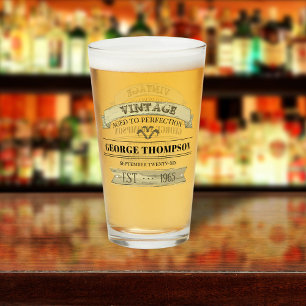 Vintage Classic Simple Aged to Perfection Sign Glass