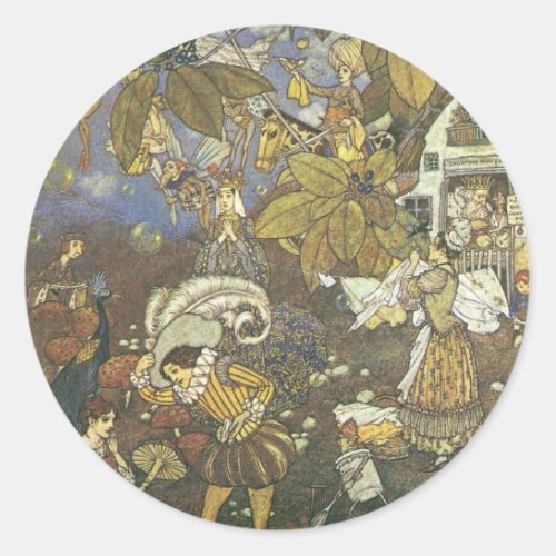 Vintage Classic Storybook Characters Edmund Dulac Classic Round Sticker