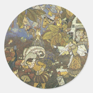 Vintage Classic Storybook Characters, Edmund Dulac Classic Round Sticker