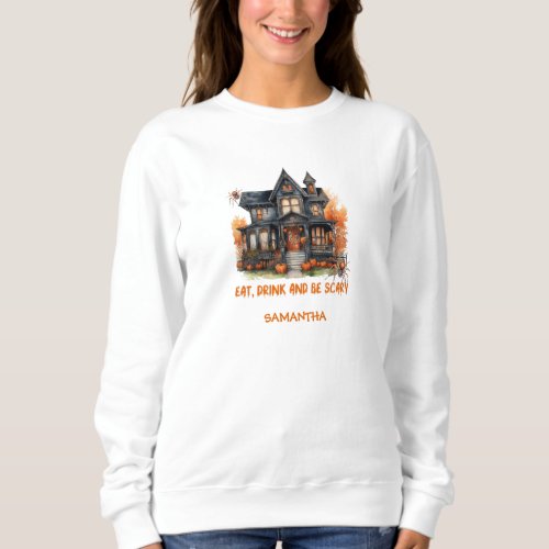 Vintage classic tradition Halloween haunted house Sweatshirt