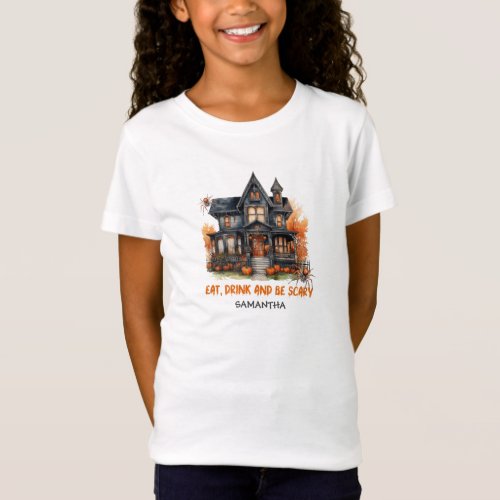 Vintage classic tradition Halloween haunted house T_Shirt