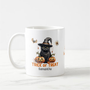 Vintage classic traditional Halloween black cat Coffee Mug