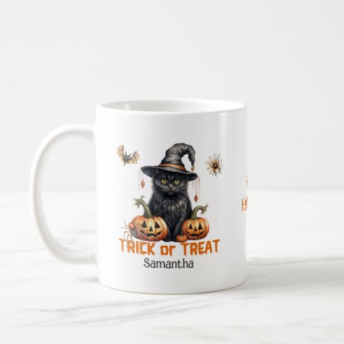 Vintage classic traditional Halloween black cat Coffee Mug