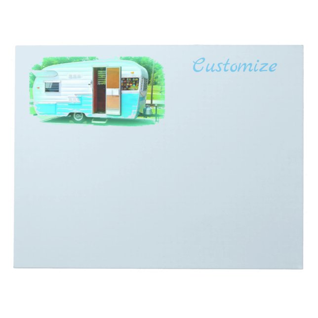 Vintage classic trailer gypsy caravan notepad (Front)