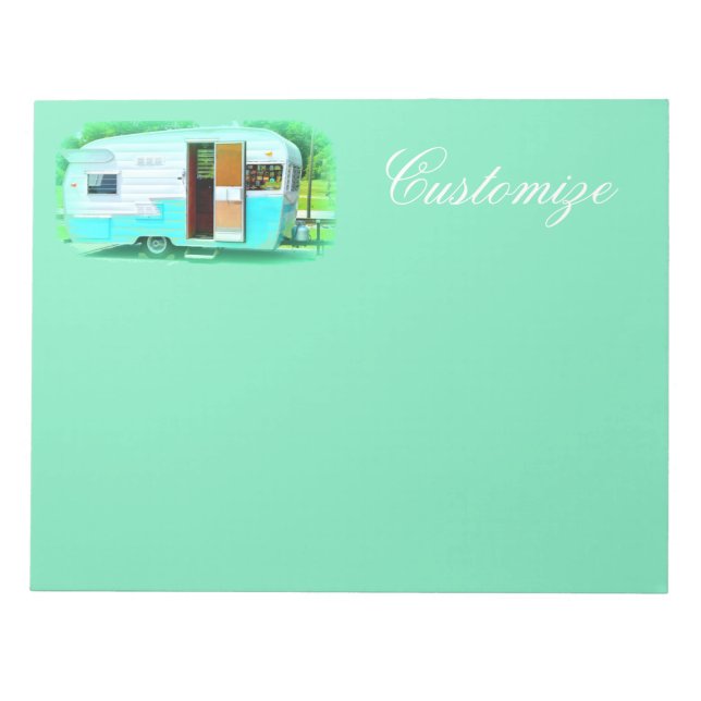 Vintage classic trailer gypsy caravan notepad (Front)