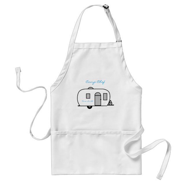 Vintage classic trailer rounded caravan adult apron (Front)