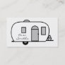 Vintage classic trailer rounded caravan business card