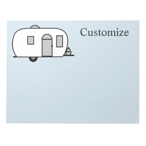 Vintage classic trailer rounded caravan notepad