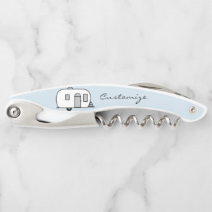 Vintage classic trailer rounded caravan waiter's corkscrew