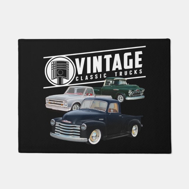 Vintage Classic Trucks Setting Doormat (Front)