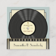 Vintage Classic Vinyl Record Square Business Card at Zazzle
