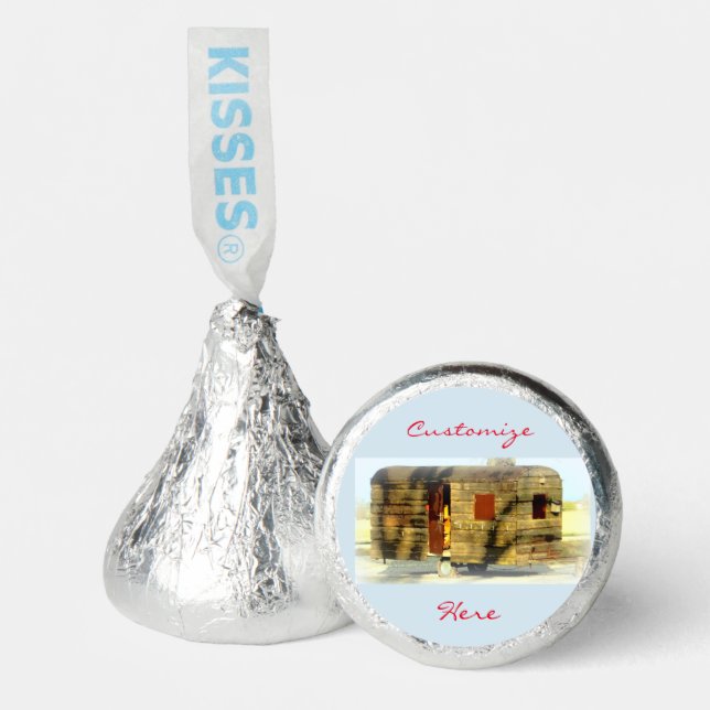 Vintage classic weathered wood caravan hershey®'s kisses® (Front)