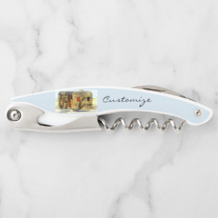 Vintage classic weathered wood caravan waiter's corkscrew