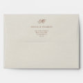 Vintage Classic Wedding Monogram Ecru Envelope | Zazzle