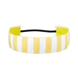 Vintage Classic Yellow & White Stripes Athletic Headband
