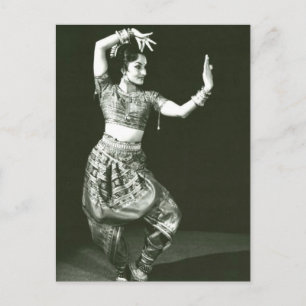 Vintage Classical Indian Dancer Postcard