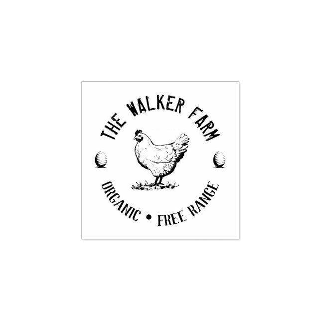 Vintage Classical ⎢ Personalized Egg  Rubber Stamp (Imprint)