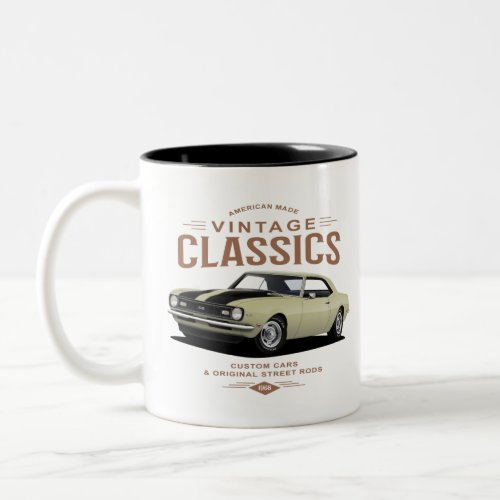 Vintage Classics Muscle Car Two_Tone Coffee Mug