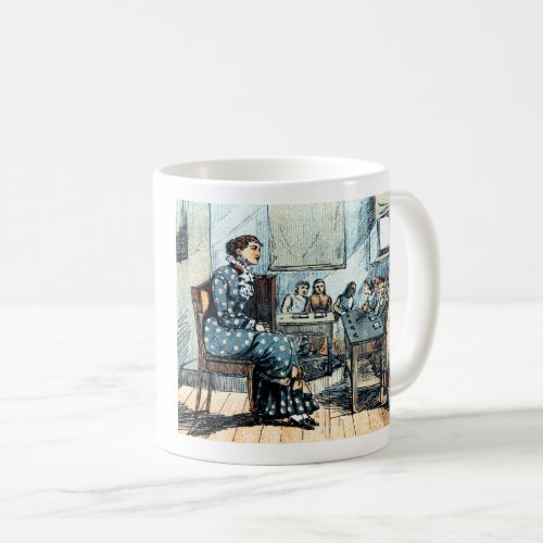 Vintage Classroom Scene  Teaching Quote Gift Coffee Mug