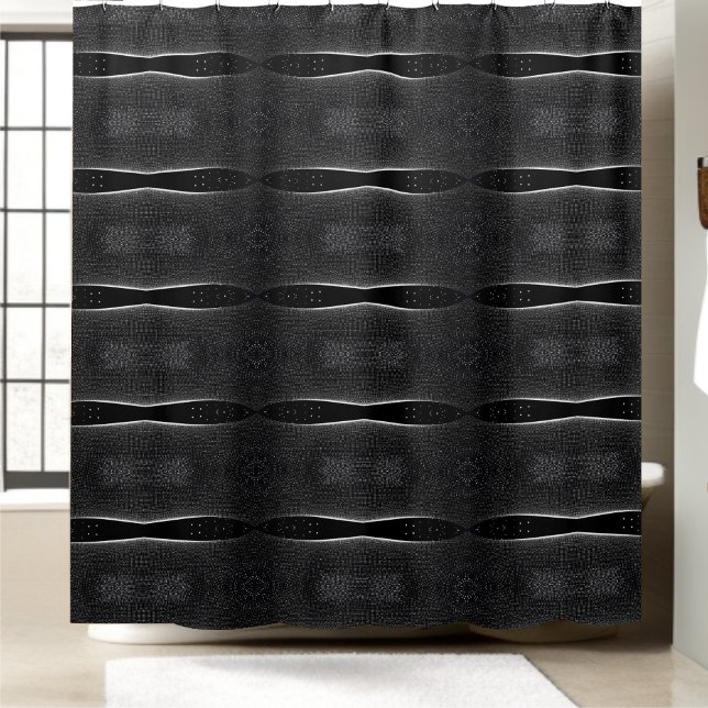 Vintage Classy Black and White Shower Curtain  (Creator Uploaded)