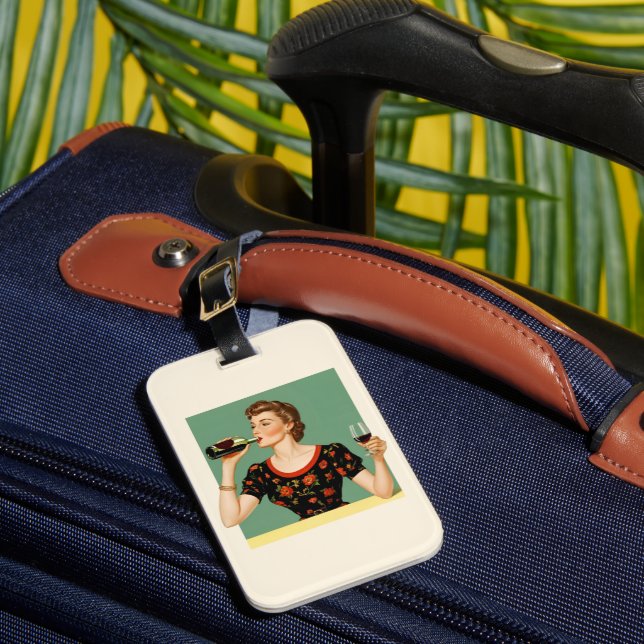 Vintage Classy-ish Luggage Tag  (Front Insitu 1)