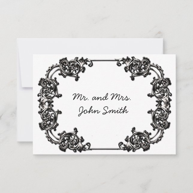 VINTAGE CLASSY WEDDING ESCORT CARD (Front)