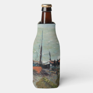 Vintage Claude Monet Fishing Boats Bottle Cooler