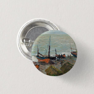 Vintage Claude Monet Fishing Boats    Button