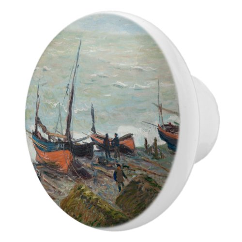 Vintage Claude Monet Fishing Boats  Ceramic Knob