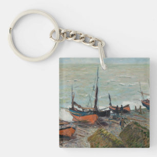 Vintage Claude Monet Fishing Boats      Keychain