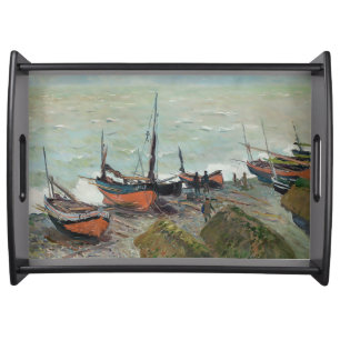 Vintage Claude Monet Fishing Boats      Serving Tray