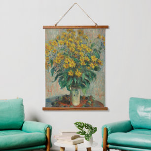 Vintage Claude Monet Jerusalem Artichokes  Hanging Tapestry