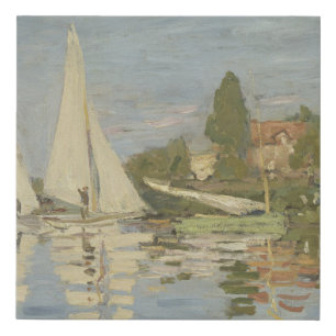 Vintage Claude Monet Regattas at Argenteuil Faux Canvas Print