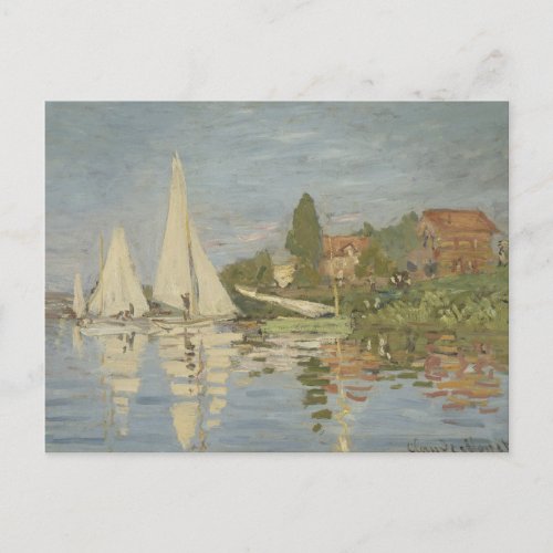 Vintage Claude Monet Regattas at Argenteuil Postcard