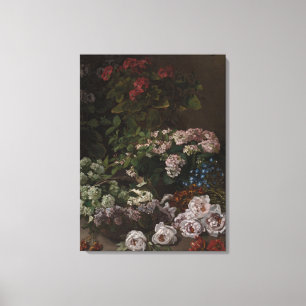 Vintage Claude Monet Spring Flowers Canvas Print