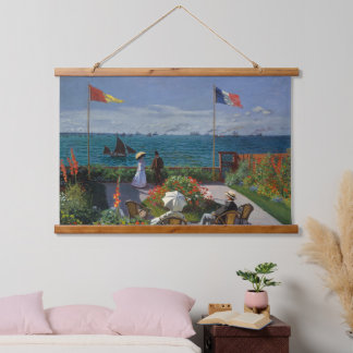 Vintage Claude Monet Terrasse a Sainte-Adresse  Hanging Tapestry
