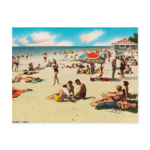 Vintage Clearwater Beach, Florida Travel Postcard