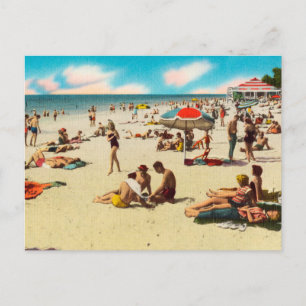 Vintage Clearwater Beach, Florida Travel Postcard