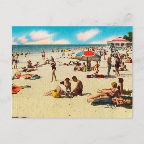 Vintage Clearwater Beach Florida Travel Postcard