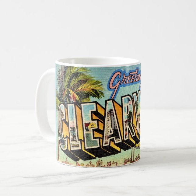 Vintage Clearwater Florida Coffee Mug (Front Left)