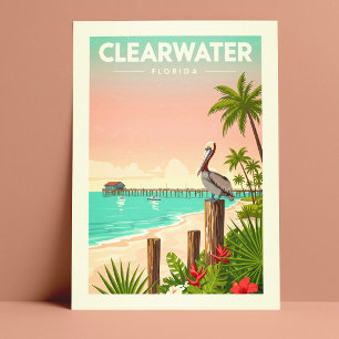 Vintage Clearwater Florida Postcard