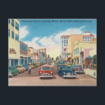 Vintage Clematis Street, West Palm Beach, Florida Postcard<br><div class="desc">Vintage Clematis Street,  West Palm Beach,  Florida</div>