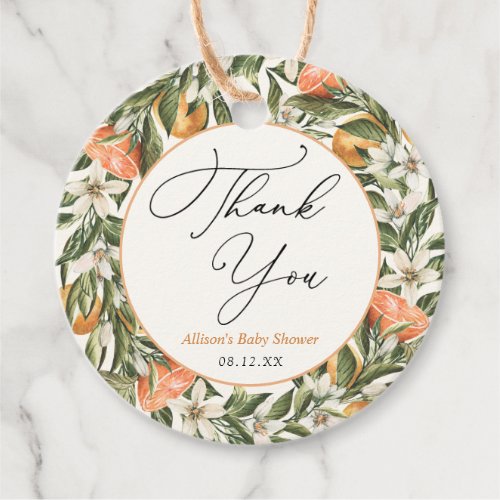 Vintage Clementine Cutie & Greenery Baby Shower