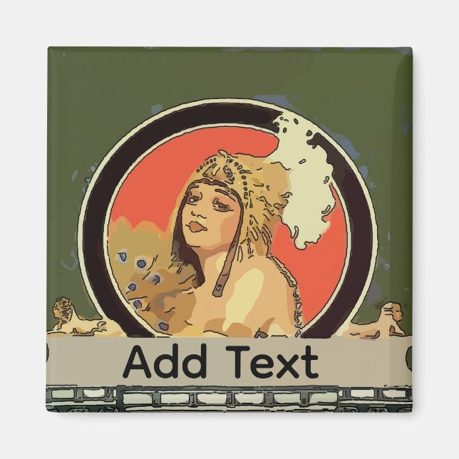 Vintage Cleopatra  add text Magnet (Front)