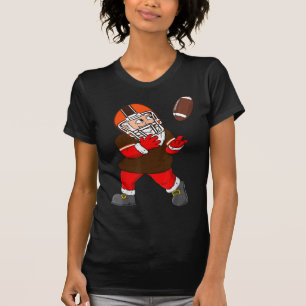Vintage Cleveland Christmas Santa Claus Football r T-Shirt