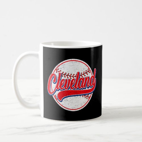 Vintage Cleveland Cityscape Baseball  For Men Wome Coffee Mug